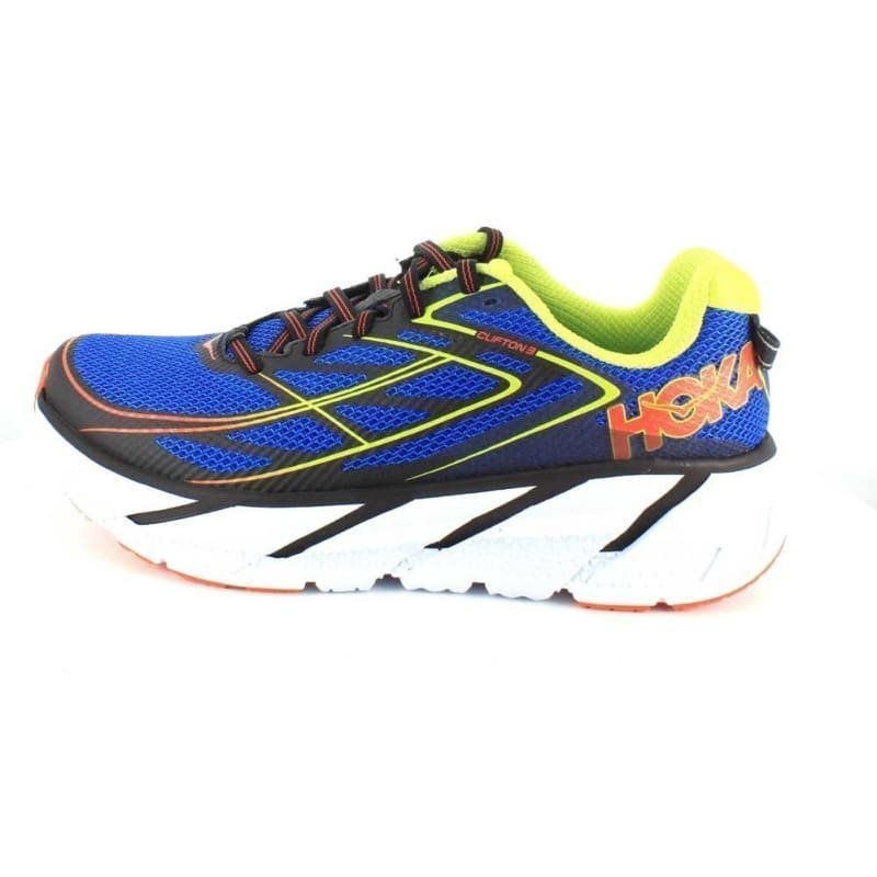 Hoka One One Men's Clifton 3 US 10.5/EU 44 2/3 Blue/Red Orange