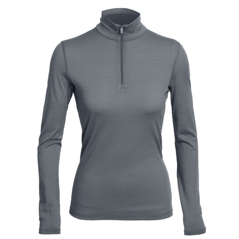 Icebreaker Women's Oasis LS Half Zip L Gritstone HTHR