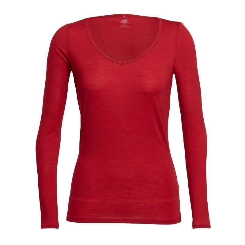 Icebreaker Women's Siren LS Sweetheart M Oxblood/Oxblood