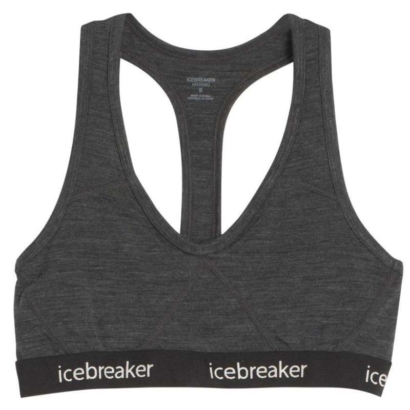 Icebreaker Women's Sprite Racerback Bra L Jet HTHR/Black