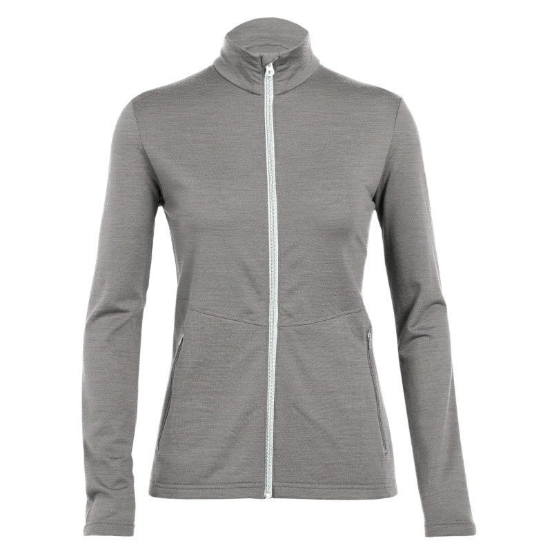 Icebreaker Women's Victory LS Zip L Metro HTHR/Snow