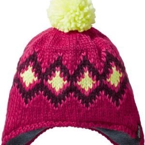 Jack Wolfskin Diamond Knit Cap Kids Punainen M