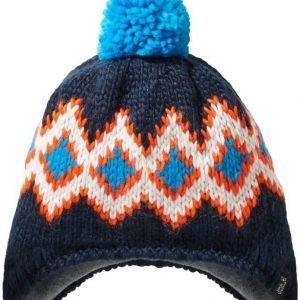 Jack Wolfskin Diamond Knit Cap Kids Tummansininen M