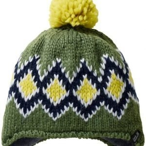 Jack Wolfskin Diamond Knit Cap Kids Vihreä M