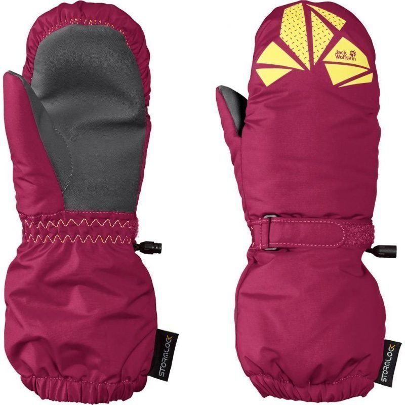 Jack Wolfskin Diamond Stormlock Mitten Kids Punainen 104