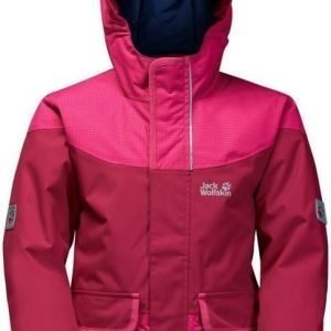 Jack Wolfskin Glacier Bay Jacket Girls Punainen 104