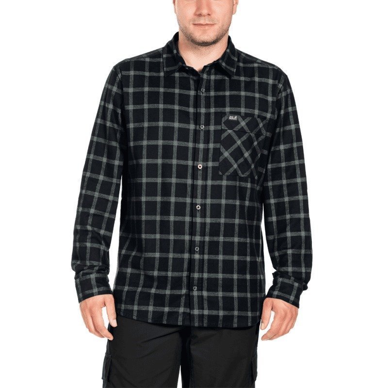 Jack Wolfskin Glacier Shirt S Black Checks