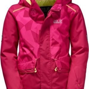 Jack Wolfskin Snow Ride Jacket Kids Punainen 104