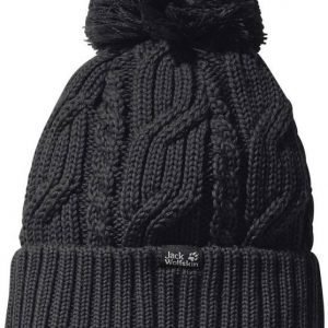 Jack Wolfskin Stormlock Pompom Beanie Musta yksi koko (56-61 cm)