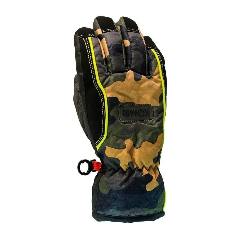 Kombi Striker Glove Wp Junior L Green Camo/Lime