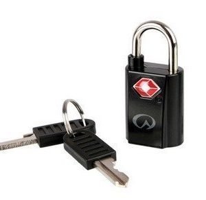 Lifeventure TSA mini padlocks minilukko avaimella musta