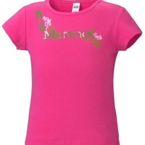 Marmot Girl's Whimsy Tee Shirt Pinkki S