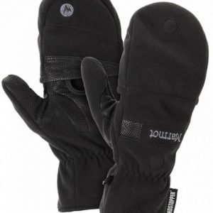 Marmot Windstopper Convertible Glove Musta L