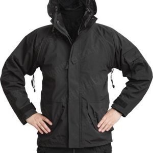 Mil-Tec ECWCS-takki irroitettavalla fleece-vuorilla musta