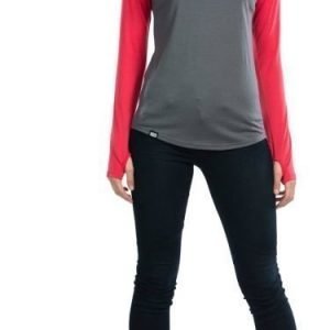 Mons Royale Rocker Raglan LS Women's Harmaa/Pinkki XS