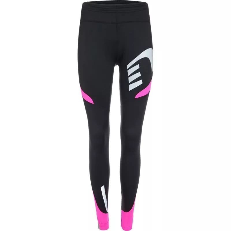 Newline Visio Warm Tights L Black/Fluo Pink