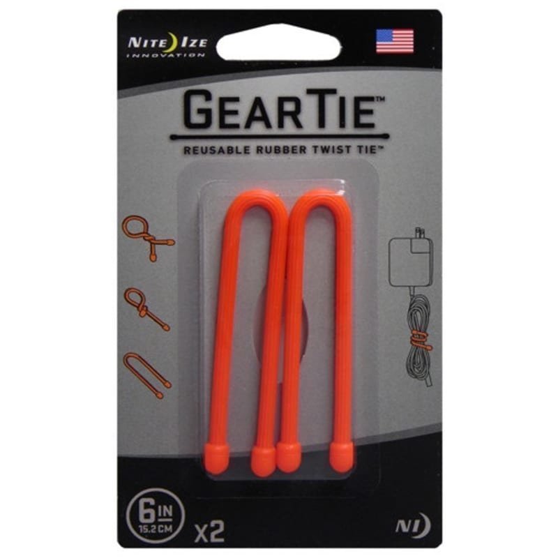 Nite Ize Gear Tie 6 6 Bright Orange