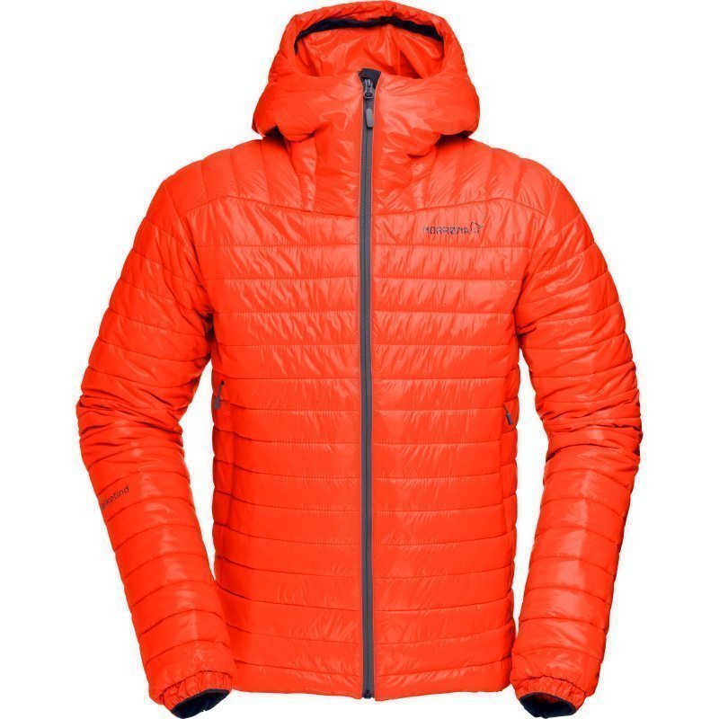 Norrøna Falketind PrimaLoft100 Hood Jacket Men's L Hot Chili