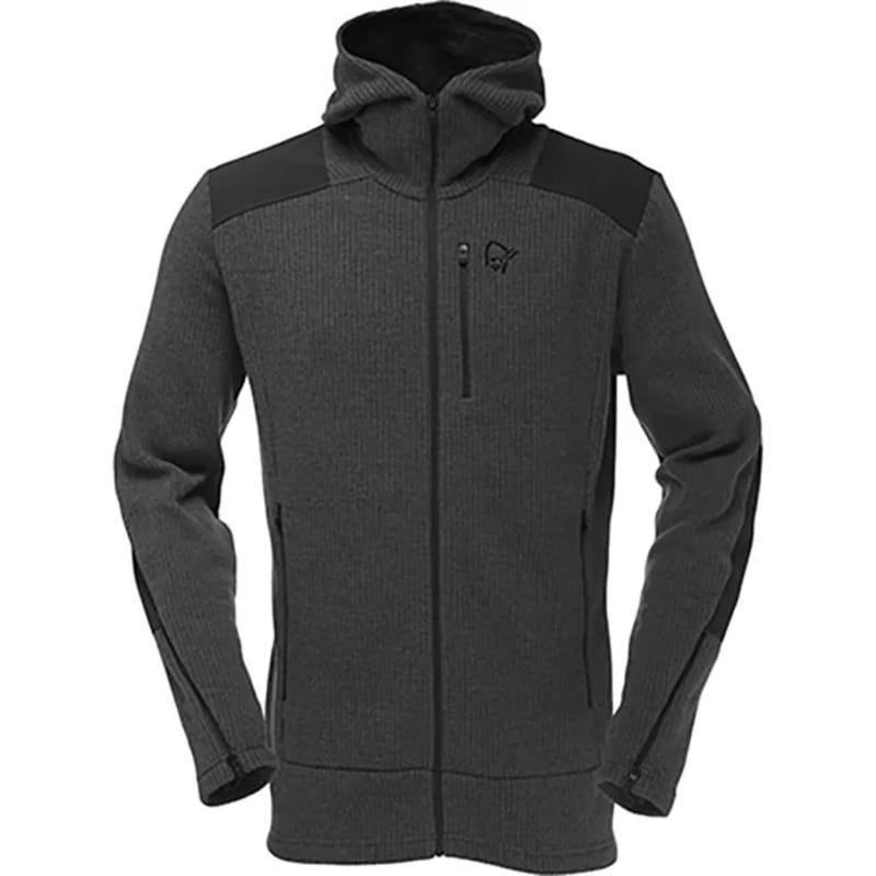 Norrøna Tamok Warm/Wool2 Zip Hood (M) L Charcoal Melange