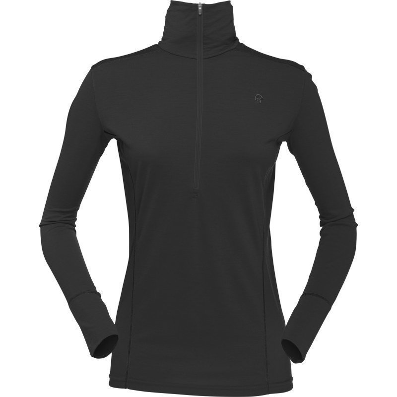 Norrøna Wool Zip Neck Women's L Caviar