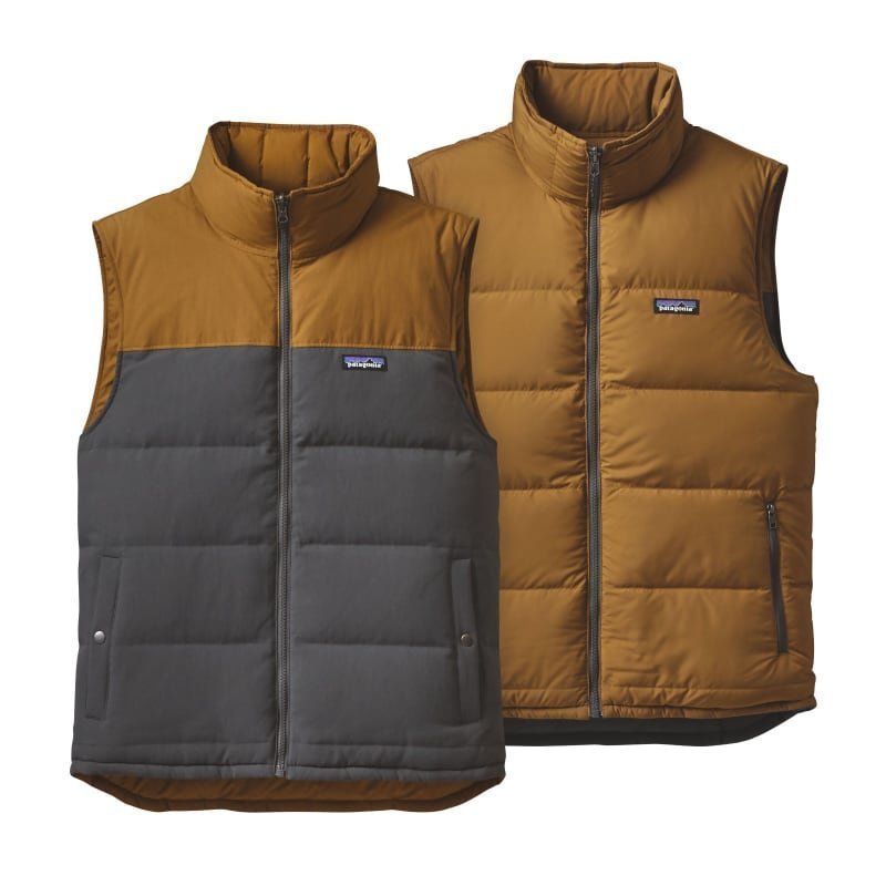 Patagonia Men's Reversible Bivy Down Vest L Forge Grey