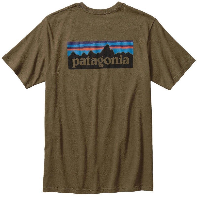 Patagonia M's P-6 Logo Cotton T-Shirt L Fatigue Green