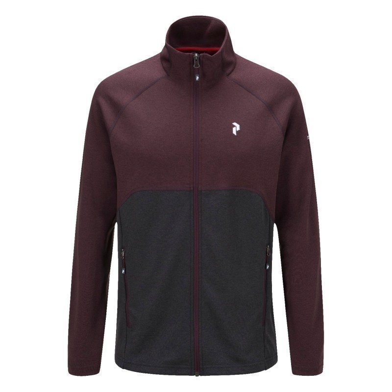 Peak Performance Men's Will Zipped Mid-Layer L Mahogany