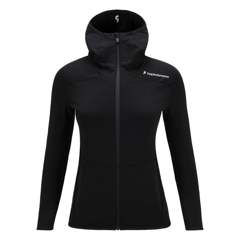 Peak Performance Women's Heli Hooded Zipped Mid-Layer L Black