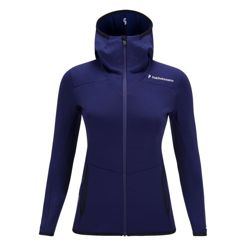 Peak Performance Women's Heli Hooded Zipped Mid-Layer L Deep Violet