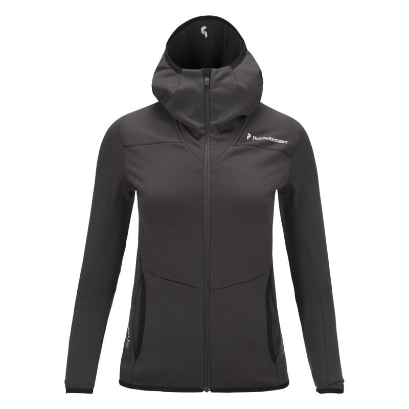 Peak Performance Women's Heli Hooded Zipped Mid-Layer M Black Olive