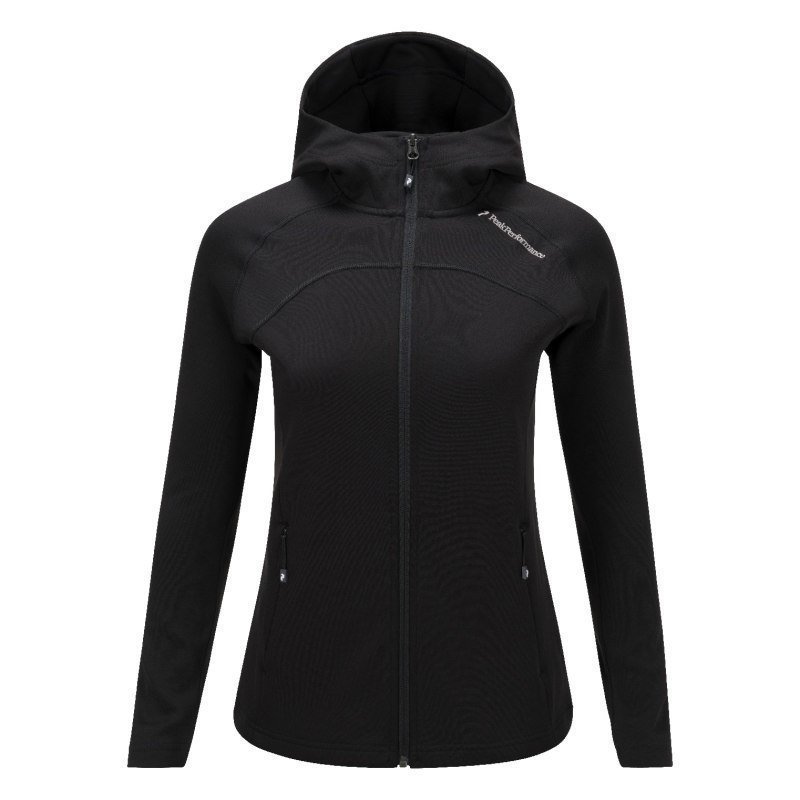 Peak Performance Women's Kate Zipped Hood Mid-Layer XL Black