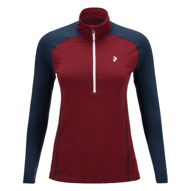 Peak Performance Women's Multi Half Zipped BaseLayer L Cabernet