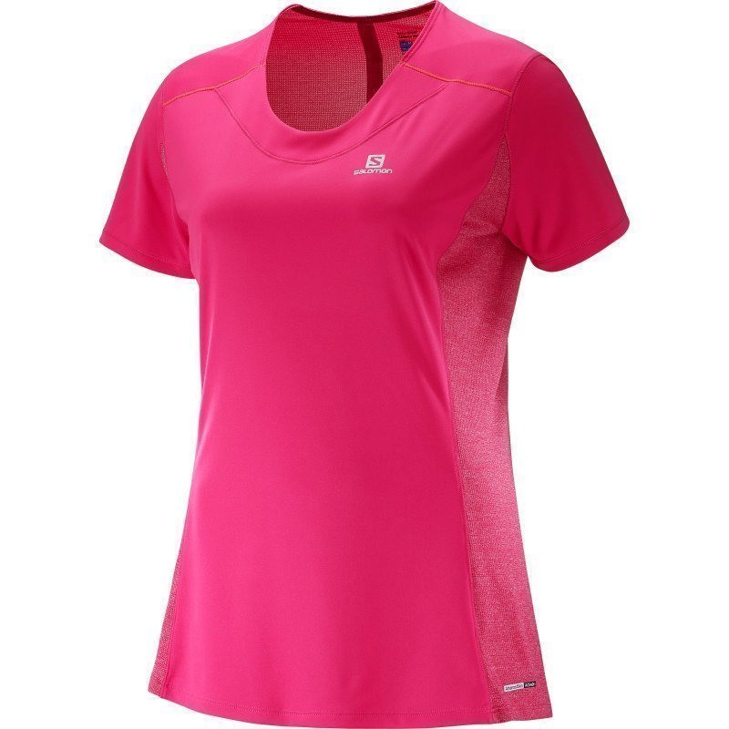 Salomon Agile SS Tee Women's S Yarrow Pinkguara Pink