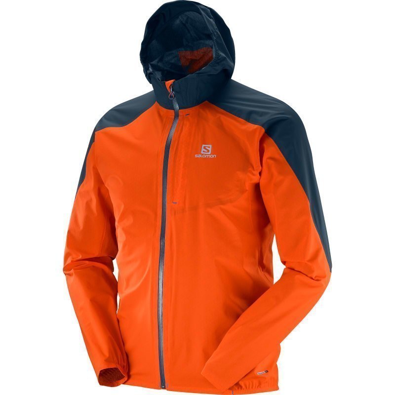 Salomon Bonatti Wp Jkt Men's 2XL Vivid Orangebig Blue-X