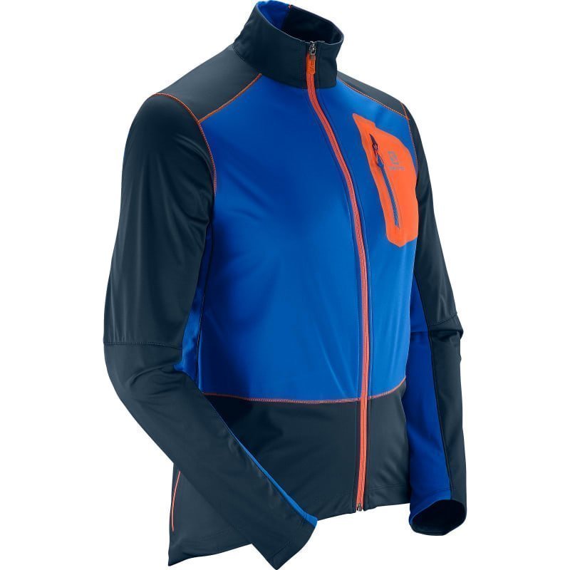 Salomon Equipe Softshell Jkt M L Big Blue-Xblue YonderV.Orange