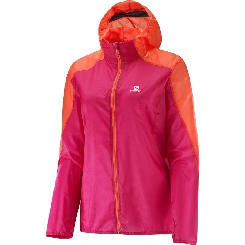 Salomon Fast Wing Hoodie Women's M GAURA PINKCORAL PUNCH