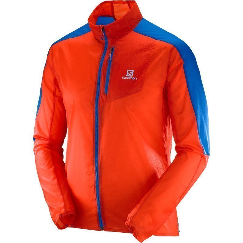 Salomon Fast Wing Jkt Men's L Vivid Orangeblue Yonde