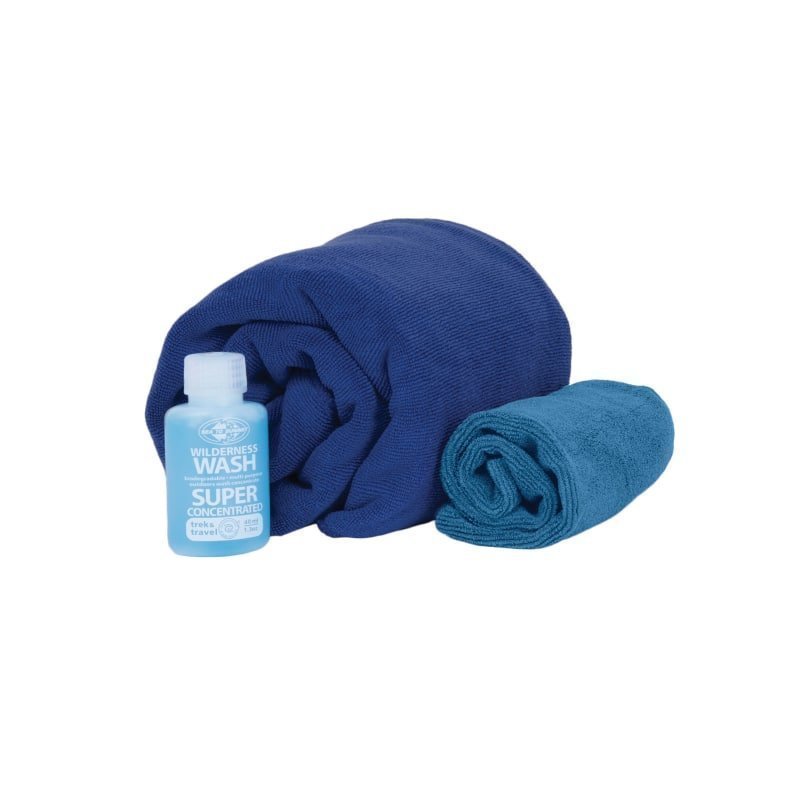 Sea to summit Tek Towel Wash Kit L ONE SIZE Cobalt Blue