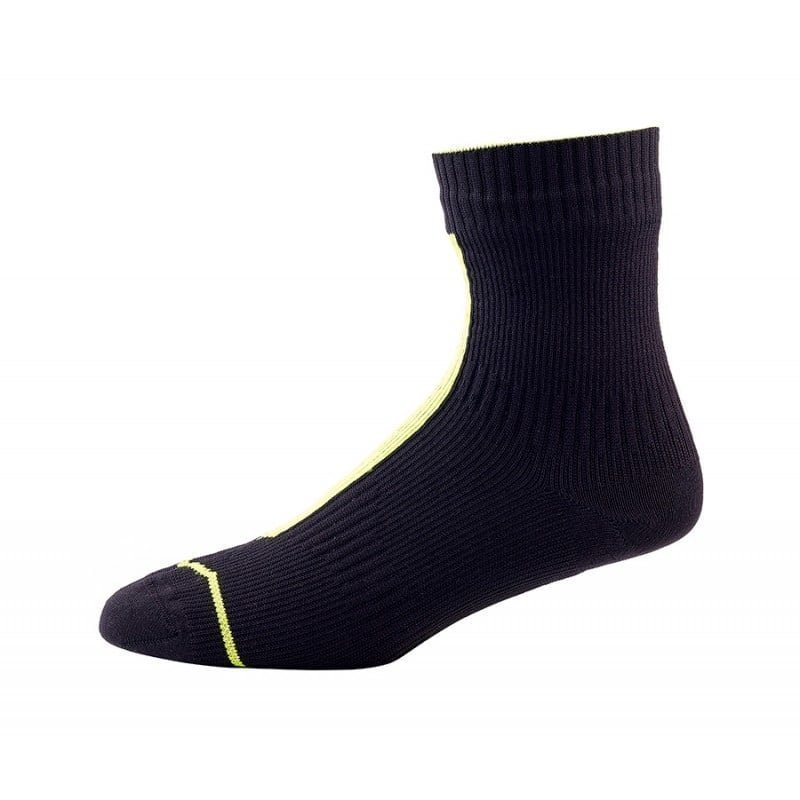 Sealskinz Run Thin Ankle L Black/Hi Vis Yellow