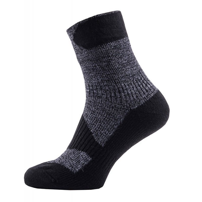 Sealskinz Walking Thin Ankle L Dark Grey/Black