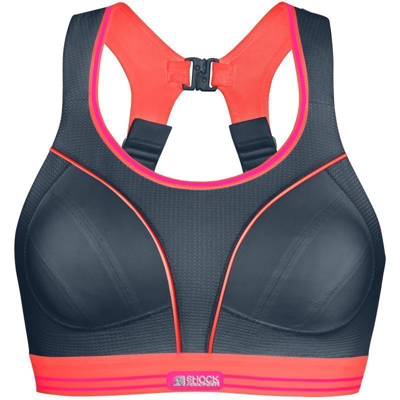 Shock Absorber Ultimate Run Bra 85B GREY/CORAL