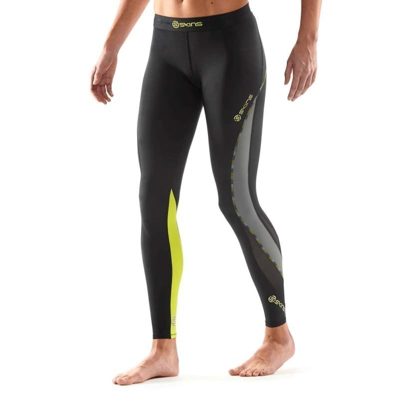 Skins DNAmic Women Long Tights L Black/Limoncello
