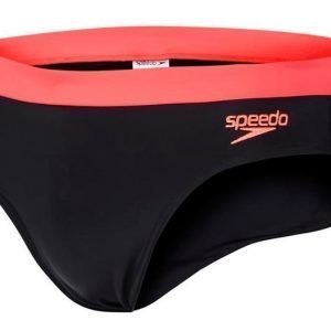 Speedo Essential Logo 7cm Brief miesten uimahousut musta / punainen