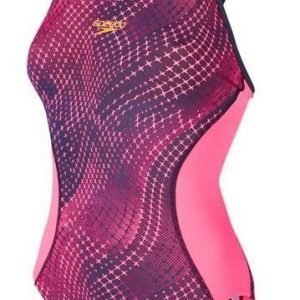 Speedo Fit Splice Muscleback uimapuku pinkki