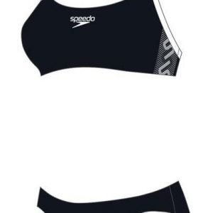 Speedo Monogram 2 Piece naisten uimapuku musta/valkoinen