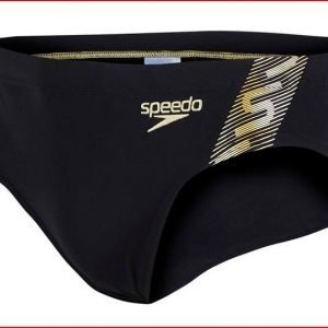 Speedo Monogram 7cm Brief musta/kulta