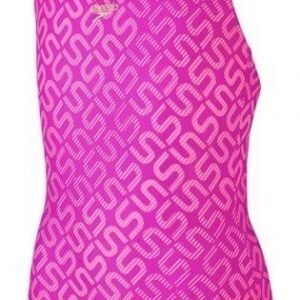 Speedo Monogram Allv Splashback girls swimsuit pink/purple