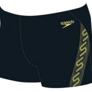 Speedo Monogram Aquashort poikien uimahousu musta/vihreä