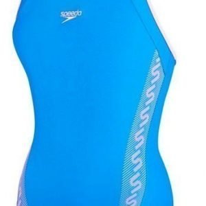 Speedo Monogram Msbk tyttöjen uimapuku sininen/purppura