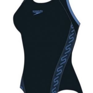 Speedo Monogram Muscleback naisten uimapuku musta/sininen